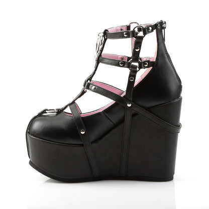 Demonia Cult Essential - "Poison-25-1" Boots - Black Vegan Leather