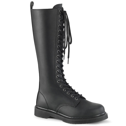 Demonia Cult Latest - "Bolt-400" Boots - Black Vegan Leather