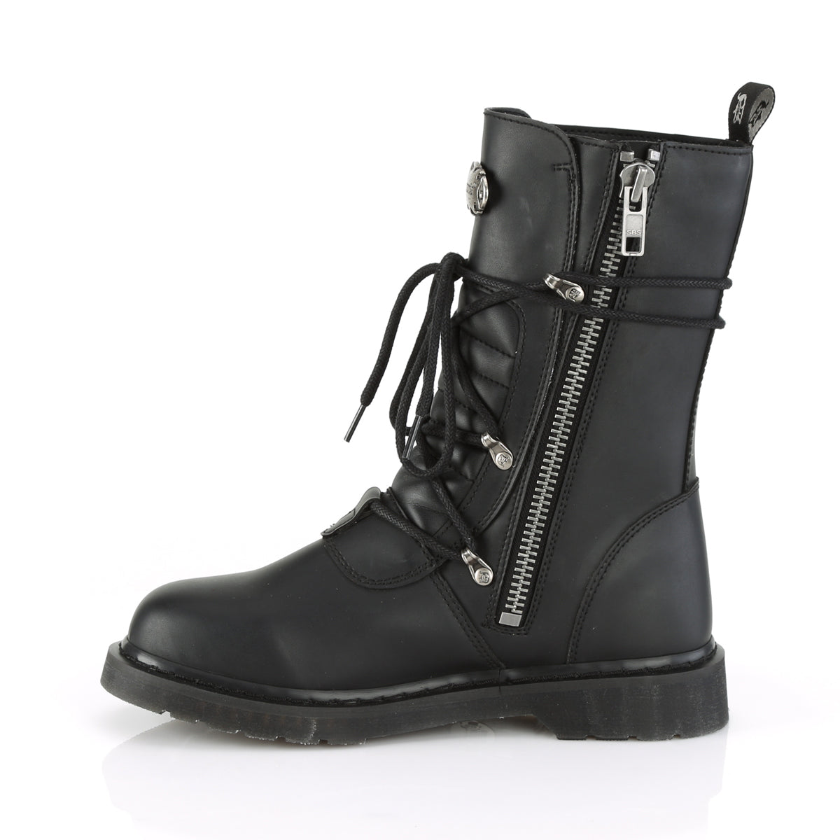 Demonia Cult Signature - "Bolt-265" Boots - Black Vegan Leather