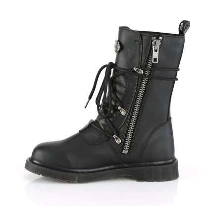 Demonia Cult Signature - "Bolt-265" Boots - Black Vegan Leather