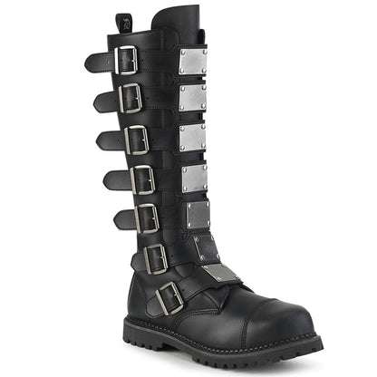 Demonia Cult Great Value - "Riot-21MP" Boots - Black Vegan Leather