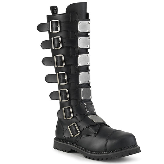 Demonia Cult Great Value - "Riot-21MP" Boots - Black Vegan Leather