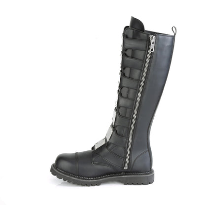 Demonia Cult Great Value - "Riot-21MP" Boots - Black Vegan Leather