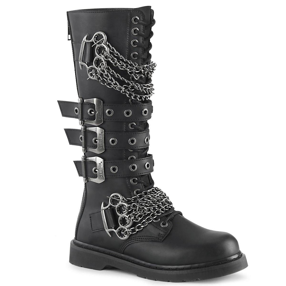 Demonia Cult Recommended - "Bolt-450" Boots - Black Vegan Leather