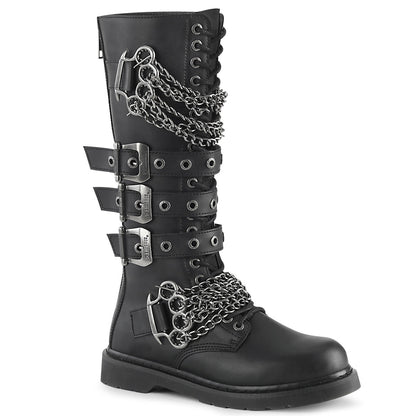 Demonia Cult Recommended - "Bolt-450" Boots - Black Vegan Leather