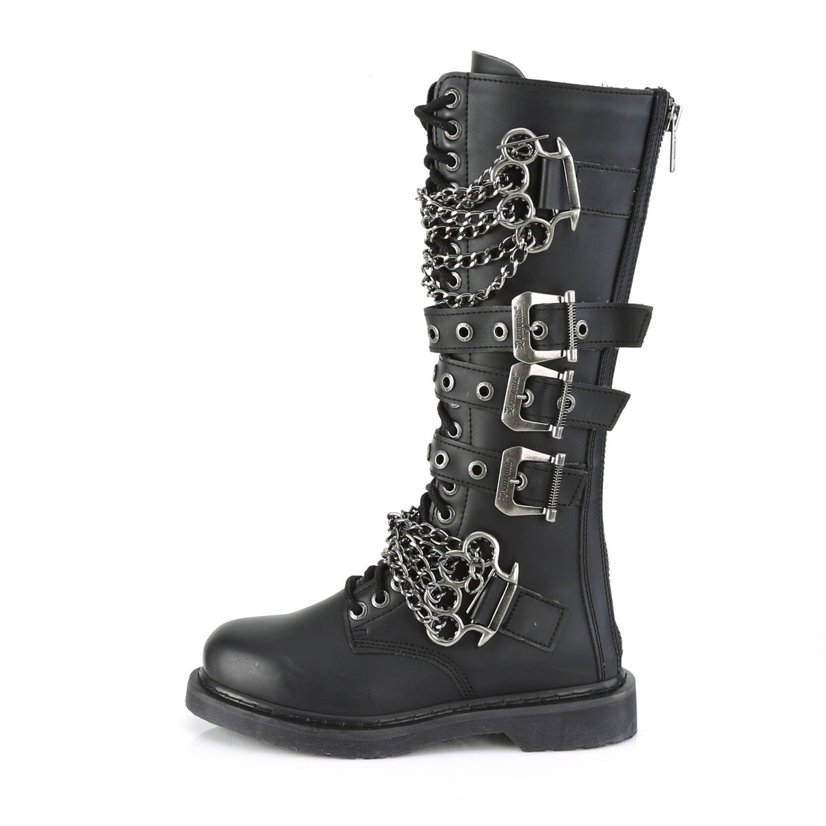Demonia Cult Recommended - "Bolt-450" Boots - Black Vegan Leather