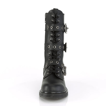 Demonia Cult Premium - "Bolt-330" Boots - Black Vegan Leather