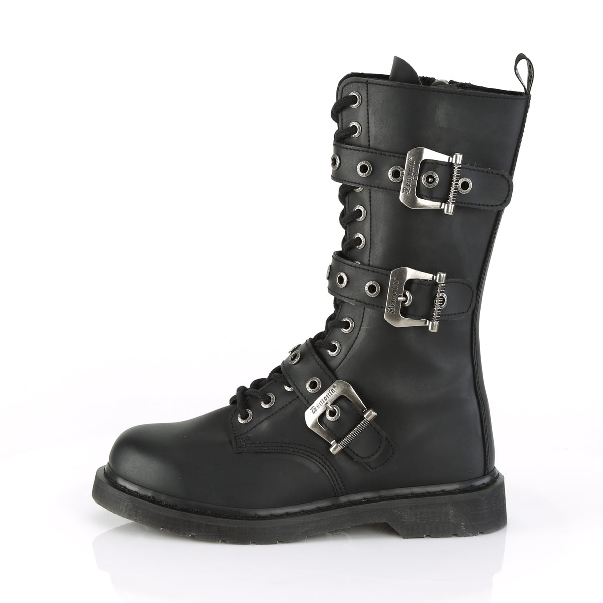 Demonia Cult Premium - "Bolt-330" Boots - Black Vegan Leather