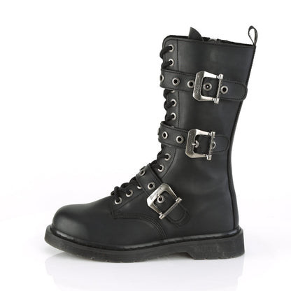 Demonia Cult Premium - "Bolt-330" Boots - Black Vegan Leather