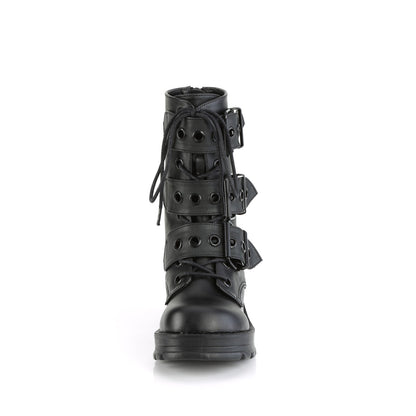 Demonia Cult Trusted - "Bratty-118" Boots - Black Vegan Leather