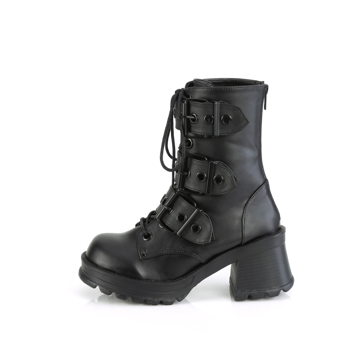 Demonia Cult Trusted - "Bratty-118" Boots - Black Vegan Leather