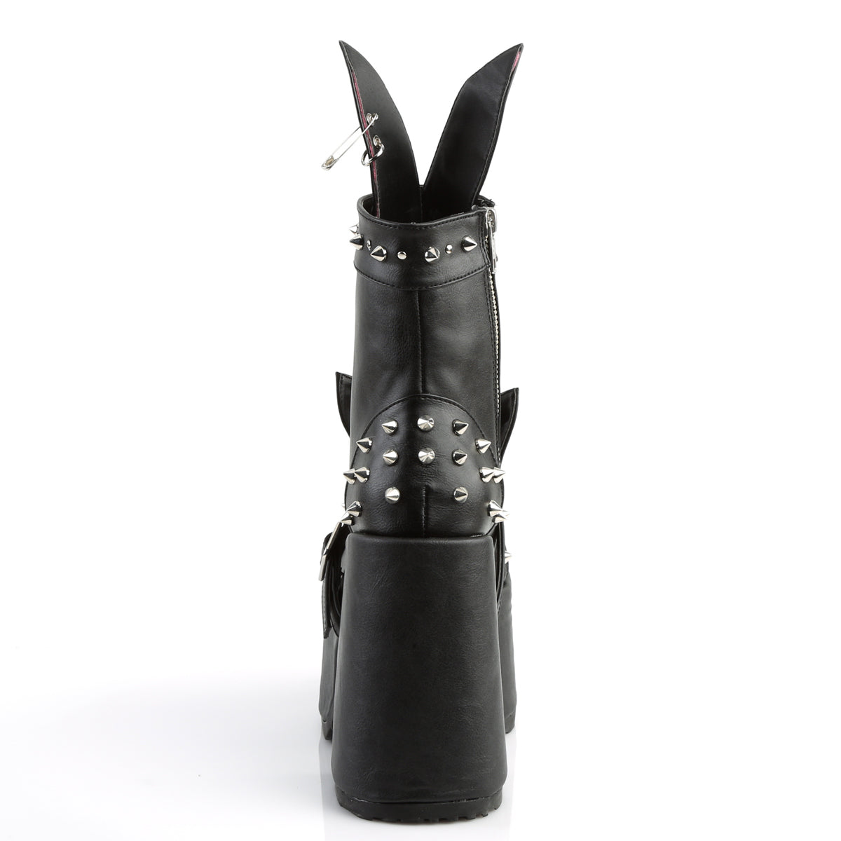 Demonia Cult Popular - "Camel-202" Boots - Black Vegan Leather