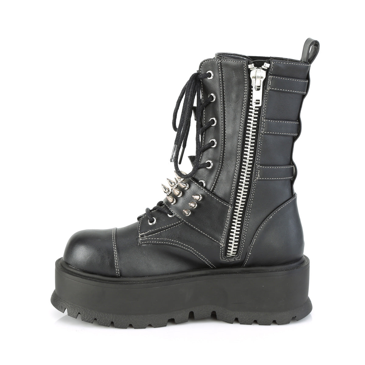 Demonia Cult Best Price - "Slacker-165" Boots - Black Vegan Leather
