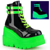 Black Patent-UV Neon Green