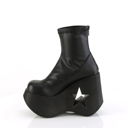 Demonia Cult Signature - "Dynamite-100" Boots - Black Stretch Vegan Leather