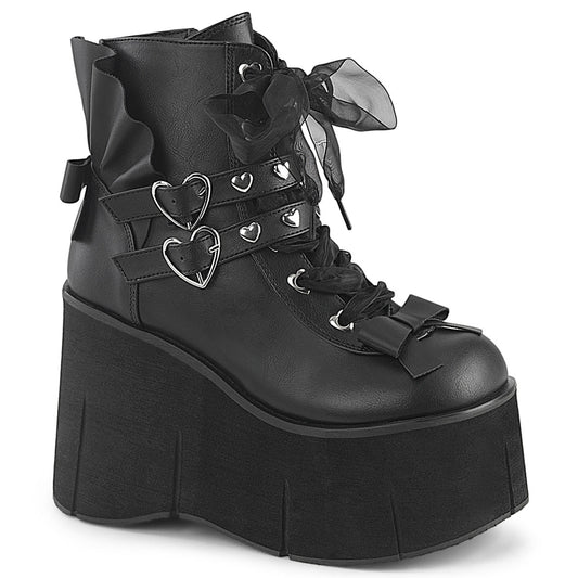 Demonia Cult Signature - "Kera-55" Boots - Black Vegan Leather