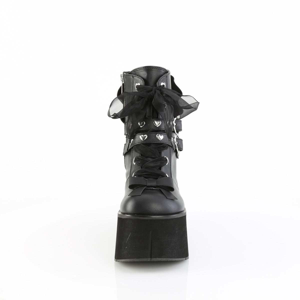 Demonia Cult Signature - "Kera-55" Boots - Black Vegan Leather