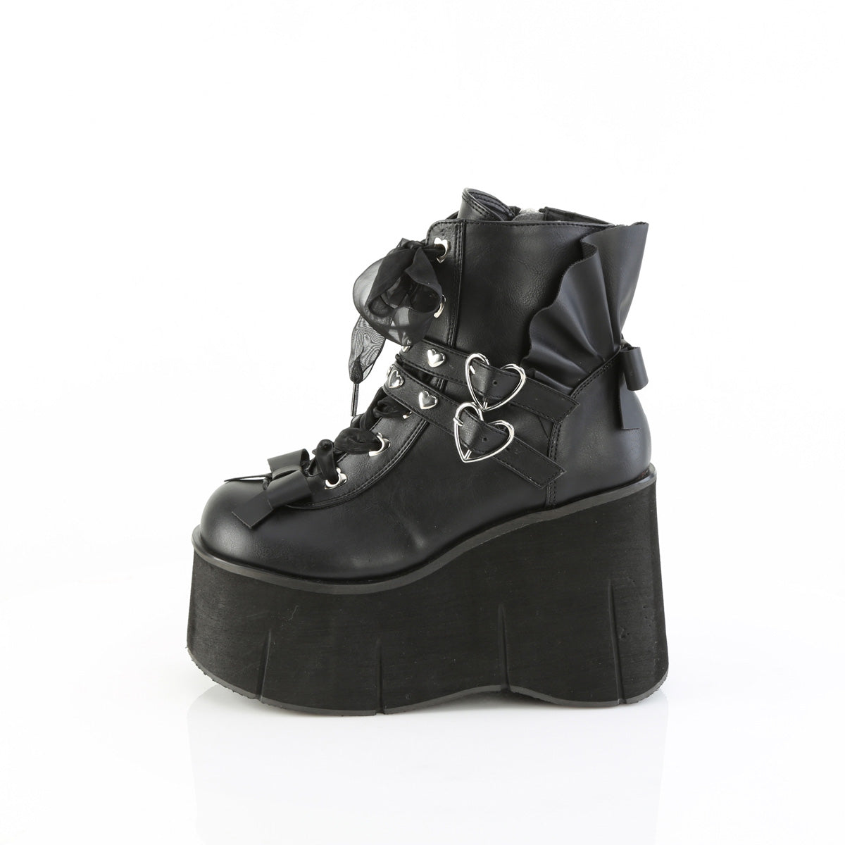 Demonia Cult Signature - "Kera-55" Boots - Black Vegan Leather
