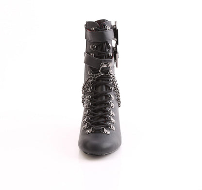 Demonia Cult Featured - "Vivika-128" Boots - Black Vegan Leather