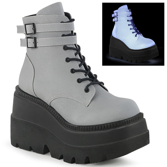 Demonia Cult Value - "Shaker-52" Boots - Gray Reflective