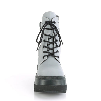 Demonia Cult Value - "Shaker-52" Boots - Gray Reflective