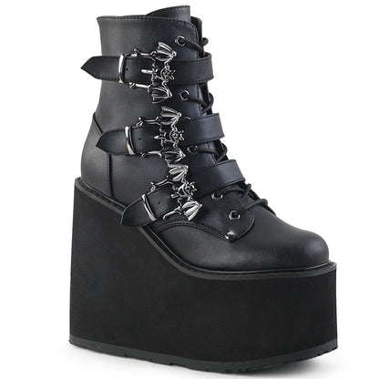 Demonia Cult Recommended - "Swing-103" Boots - Black Vegan Leather