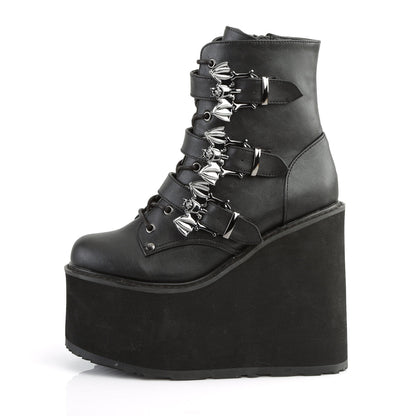 Demonia Cult Recommended - "Swing-103" Boots - Black Vegan Leather
