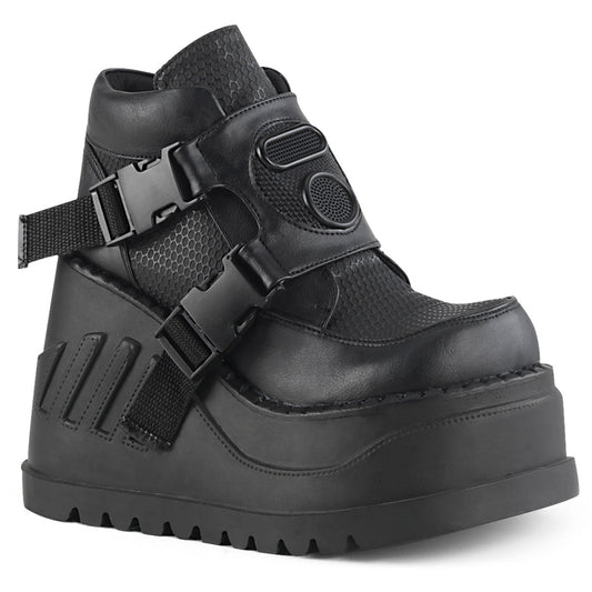 Demonia Cult Trending - "Stomp-15" Boots - Black Vegan Leather