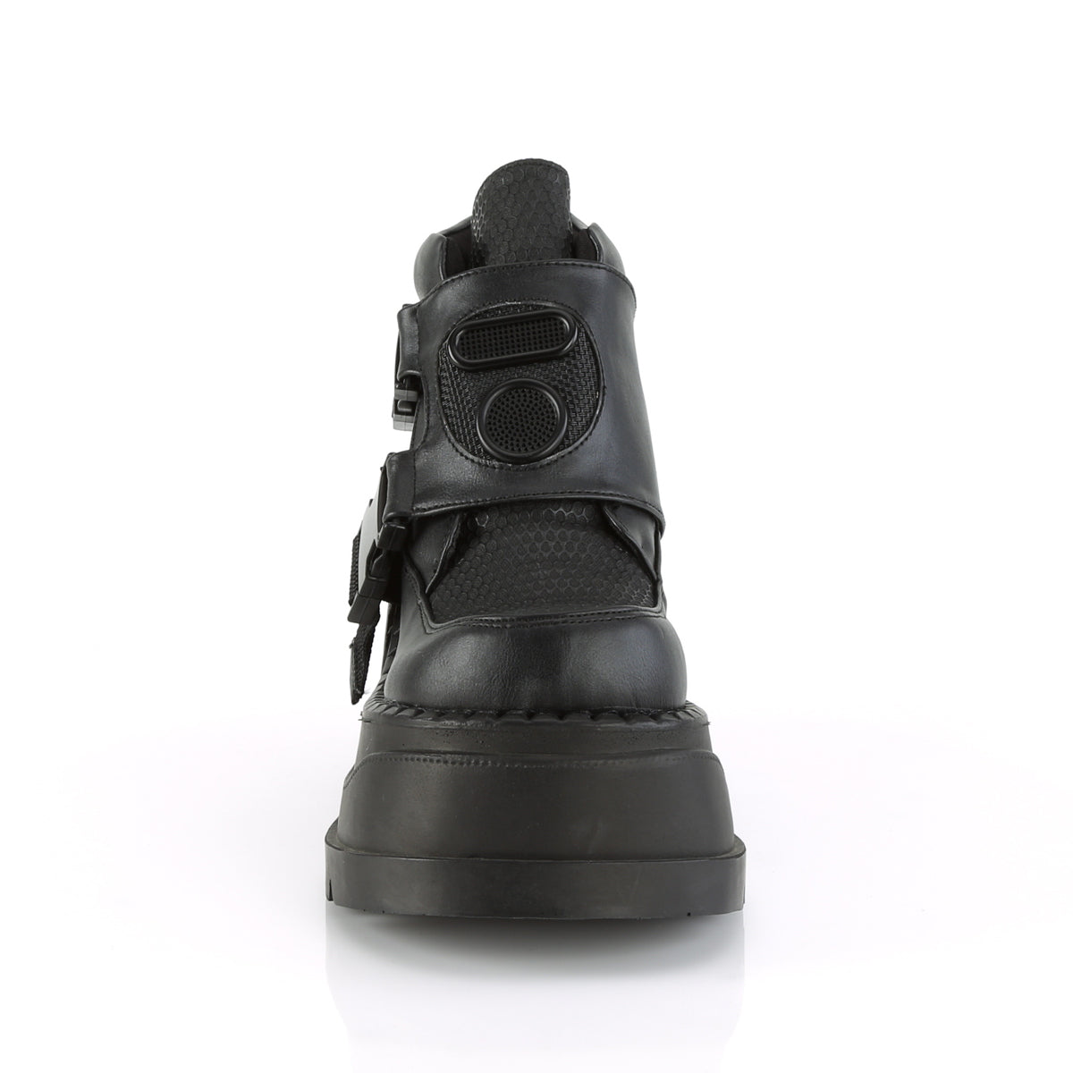 Demonia Cult Trending - "Stomp-15" Boots - Black Vegan Leather