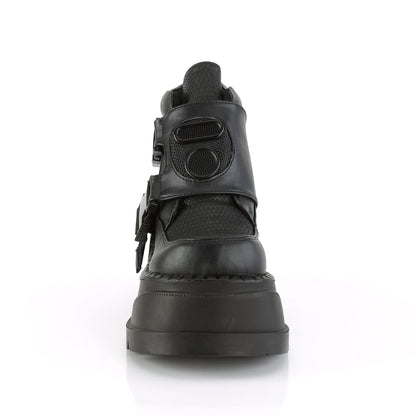 Demonia Cult Trending - "Stomp-15" Boots - Black Vegan Leather