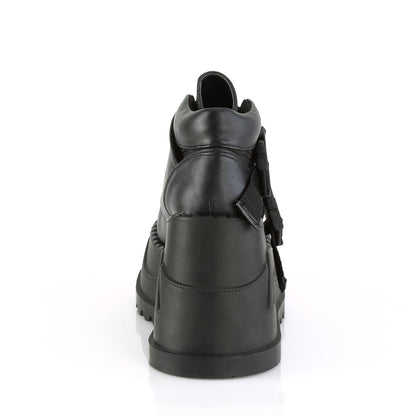 Demonia Cult Trending - "Stomp-15" Boots - Black Vegan Leather