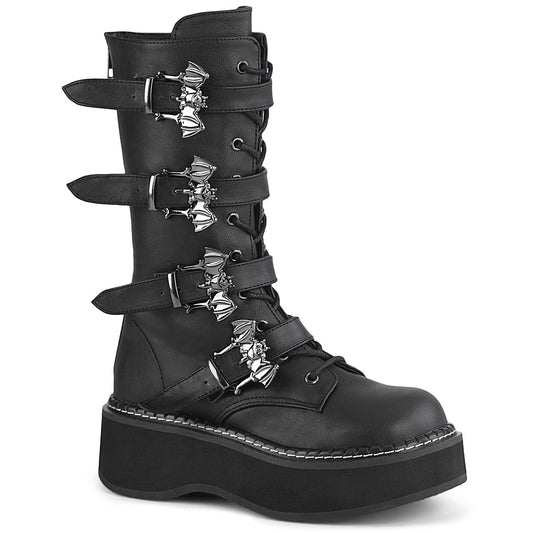 Demonia Cult Trusted - "Emily-322" Boots - Black Vegan Leather