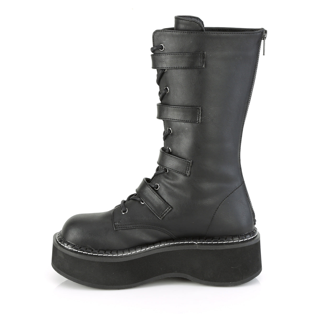 Demonia Cult Trusted - "Emily-322" Boots - Black Vegan Leather