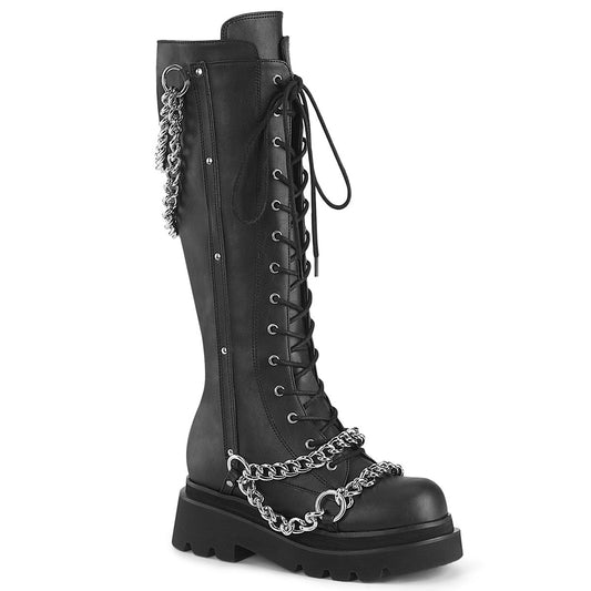 Demonia Cult Sale - "Renegade-215" Boots - Black Vegan Leather