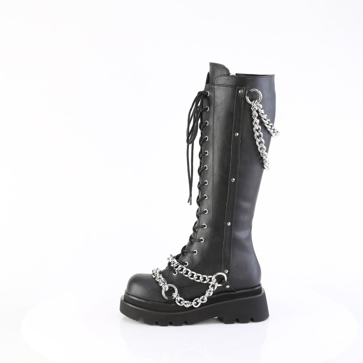Demonia Cult Sale - "Renegade-215" Boots - Black Vegan Leather