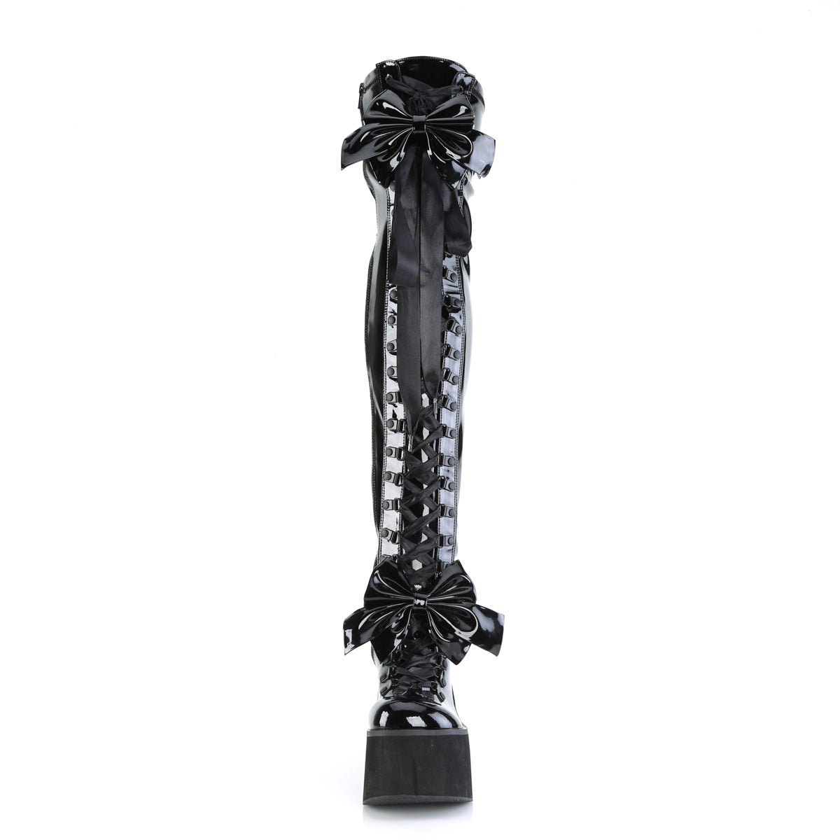 Demonia Cult Classic - "Kera-303" Boots - Black Stretch Patent