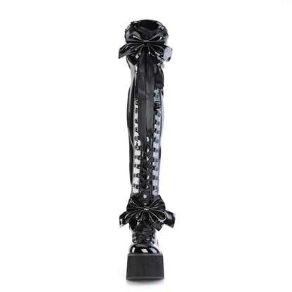 Demonia Cult Classic - "Kera-303" Boots - Black Stretch Patent