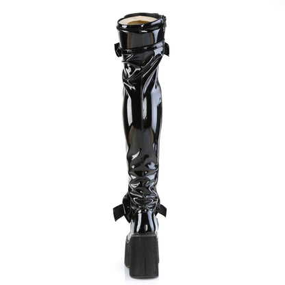 Demonia Cult Classic - "Kera-303" Boots - Black Stretch Patent