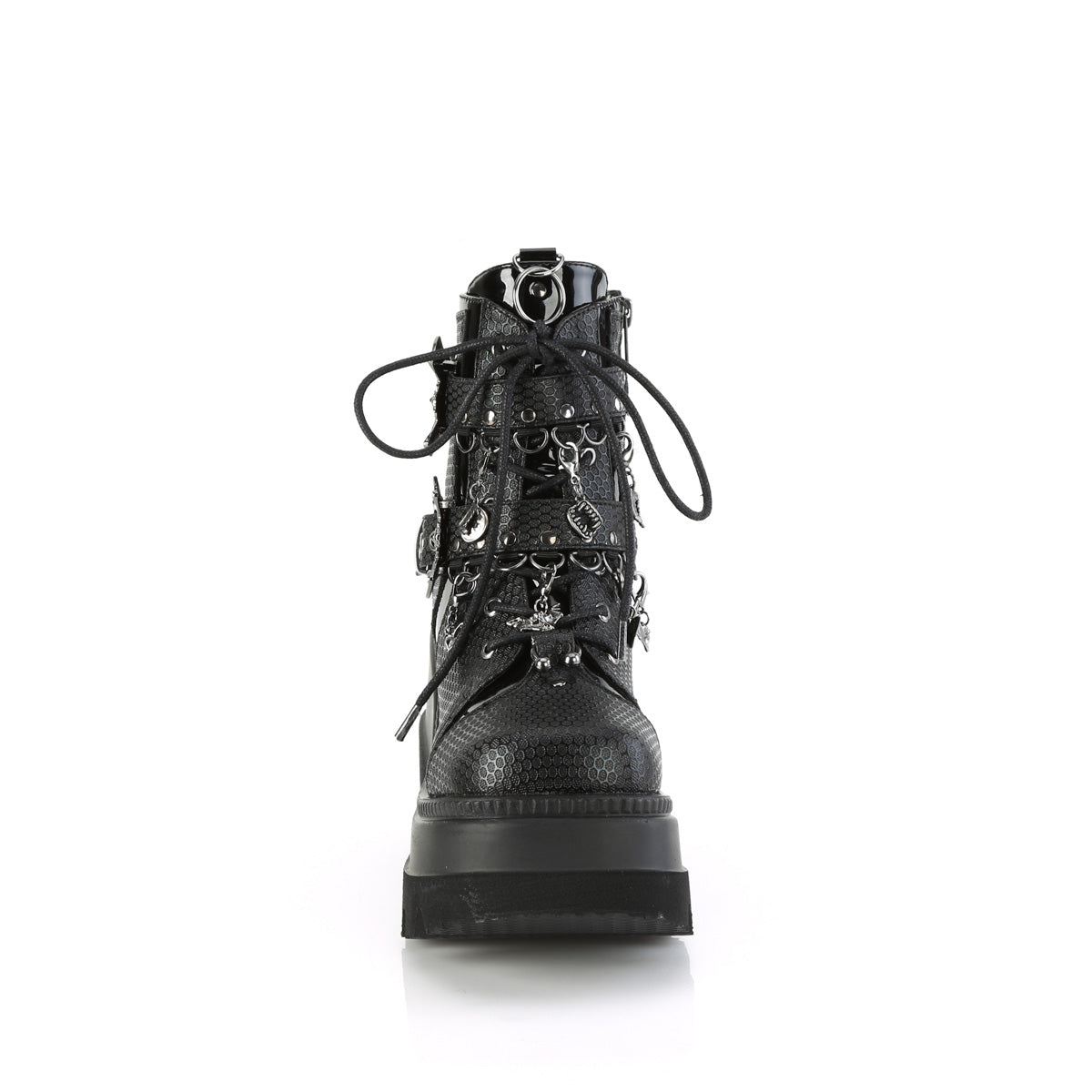 Demonia Cult Premium - "Shaker-66" Boots - Black Vegan Leather