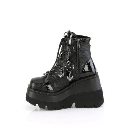 Demonia Cult Premium - "Shaker-66" Boots - Black Vegan Leather