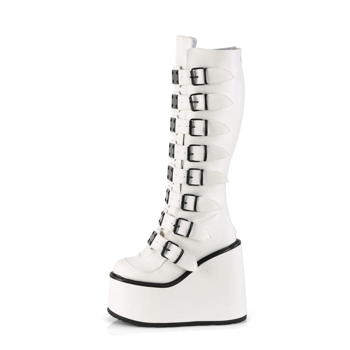 Demonia Cult Exclusive - "Swing-815" Boots - White Vegan Leather