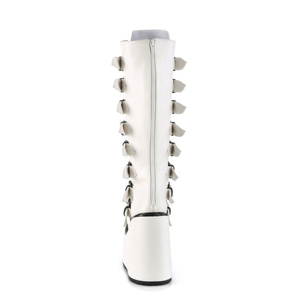 Demonia Cult Exclusive - "Swing-815" Boots - White Vegan Leather