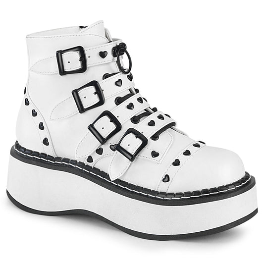 Demonia Cult Exclusive - "Emily-315" Boots - White Vegan Leather