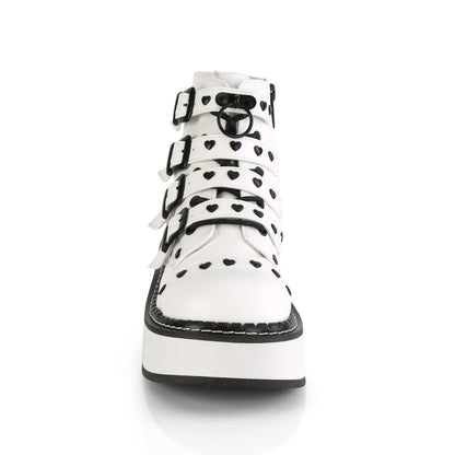 Demonia Cult Exclusive - "Emily-315" Boots - White Vegan Leather