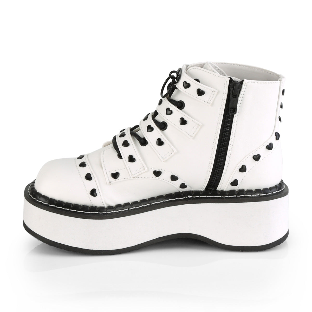 Demonia Cult Exclusive - "Emily-315" Boots - White Vegan Leather