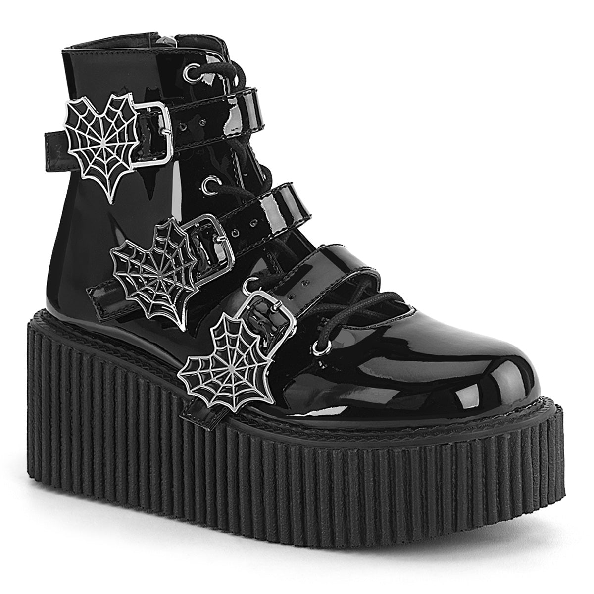 Demonia Cult Top Pick - "Creeper-260" Creepers - Black Patent