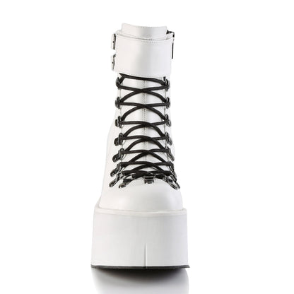 Demonia Cult Everyday - "Kera-21" Boots - White Vegan Leather