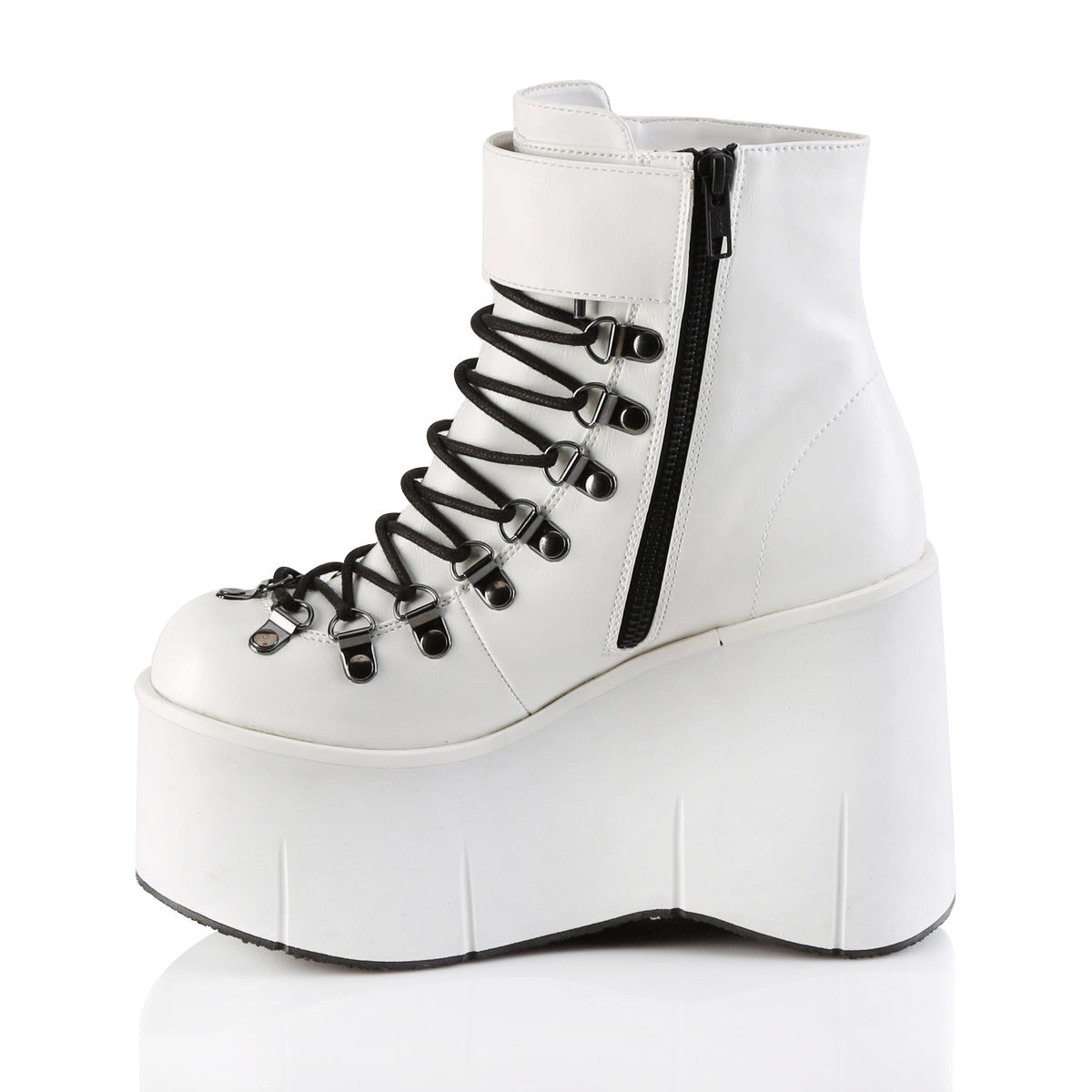 Demonia Cult Everyday - "Kera-21" Boots - White Vegan Leather